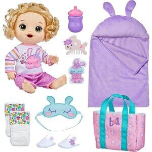 Baby Alive Bunny Sleepover Baby Doll, Bedtime-Themed 12-Inch Dolls Gift For Kids